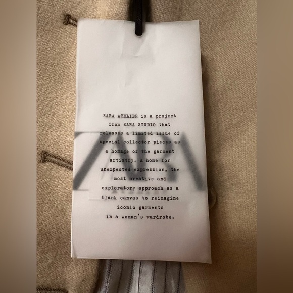 Zara ⚜️Atelier, RARE Wool Embroidered Tailcoat Vest S Cream. Limited Edition NWT - Picture 10 of 14